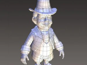 cartoonish civilian male 3D Model