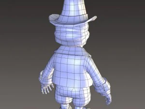 cartoonish civilian male 3D Model