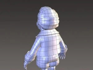cartoonish civilian male 3D Model