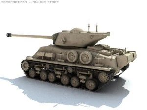 m51 sherman 3D Model