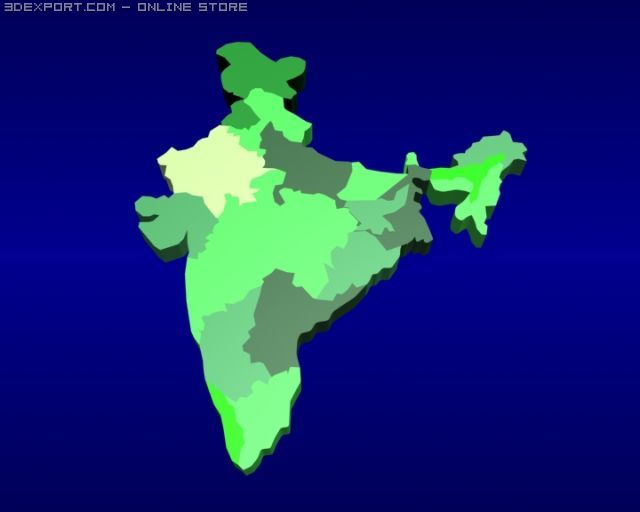 India Map 3d Model C4d Max Obj Fbx Ma Lwo 3ds 3dm Stl 63386 