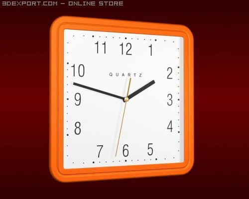 wallclock 3D Model .c4d .max .obj .3ds .fbx .stl .blend 