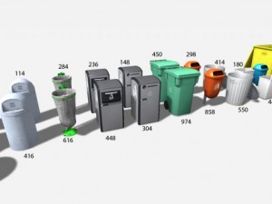 trash cans 3Dモデル