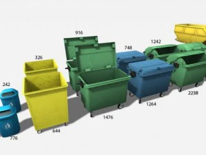 latas de lixo Modelo 3D