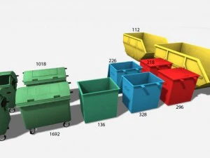 latas de lixo Modelo 3D