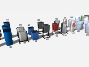 latas de lixo Modelo 3D