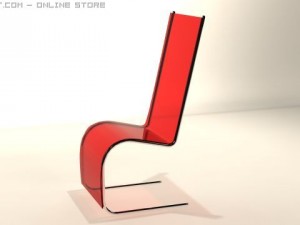 acrylic chair Modello 3D