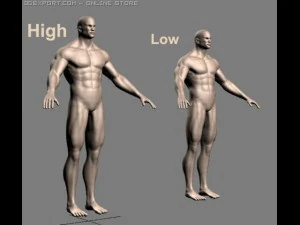 mappe normali maschili atletiche Modello 3D