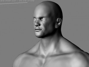 athletic male normal maps 3Dモデル