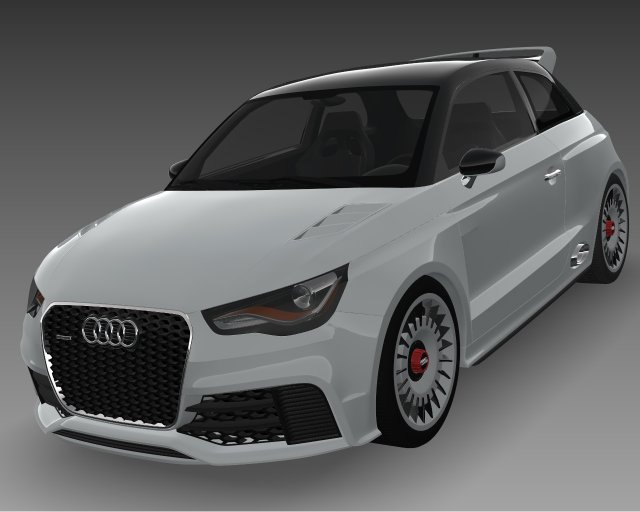 audi a1 clubsport quattro concept 2011 3D Модель .c4d .max .obj .3ds .fbx .stl .blend 