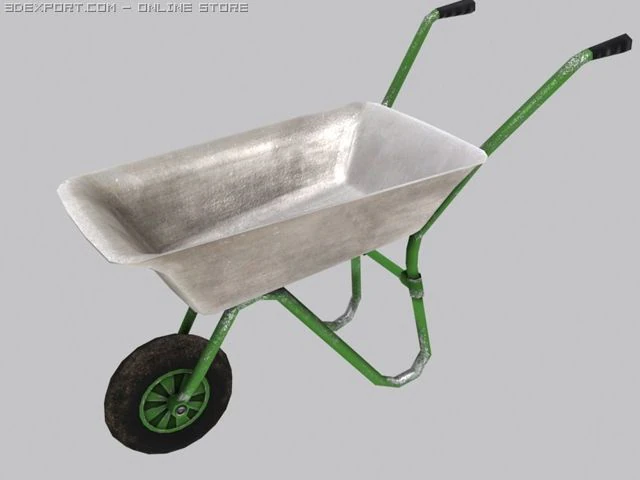 garden cart 3D Model .c4d .max .obj .3ds .fbx .stl .blend