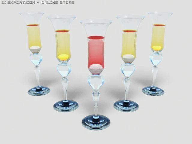 wineglass 3D Model .c4d .max .obj .3ds .fbx .stl .blend 