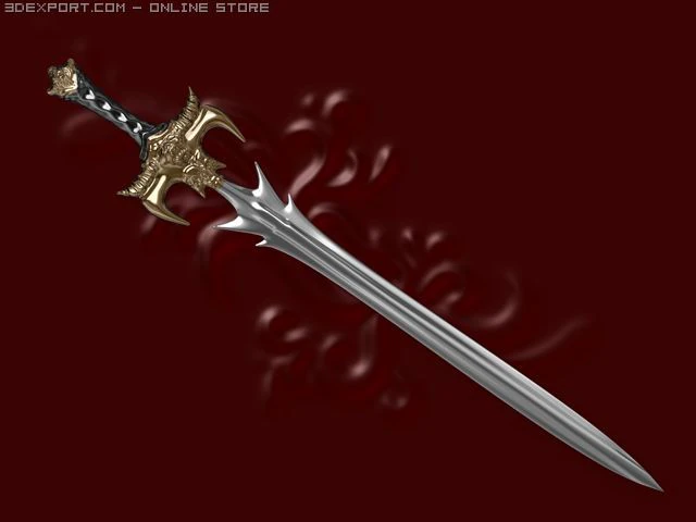 меч 3D Модель .c4d .max .obj .3ds .fbx .stl .blend 