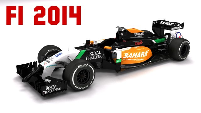 f1 2014 force india vjm07 3D 모델 .c4d .max .obj .3ds .fbx .stl .blend 