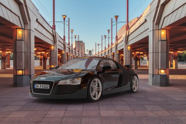 audi r8 3D Model .c4d .max .obj .3ds .fbx .stl .blend 