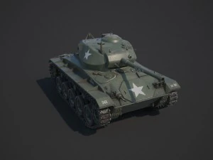 m24 chaffee tank 3D Model