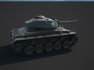 m24 chaffee tank 3D-Modell