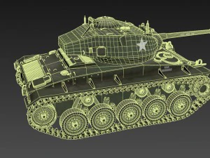 m24 chaffee tank 3D Model