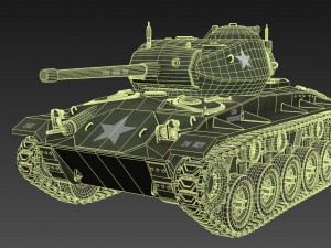 m24 chaffee tank 3D-Modell