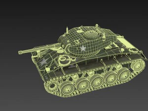 m24 chaffee tank 3D Model