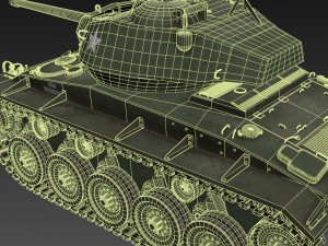 m24 chaffee tank 3D-Modell