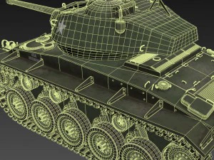 m24 chaffee tank 3D Model