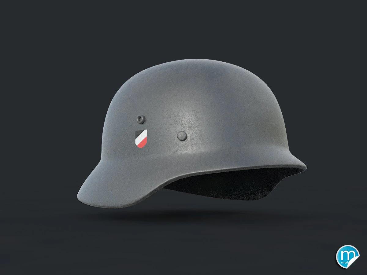 ww2 german helmet - stahlhelm 3D Model .c4d .max .obj .3ds .fbx .stl .blend 