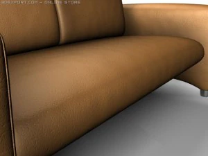 beige sofa leather 3D Model