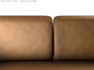 beige sofa leather 3D 模型