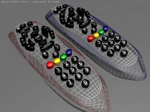 controle remoto da televis&atilde;o Modelo 3D