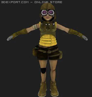 maemi mangga character 3D Model .c4d .max .obj .3ds .fbx .stl .blend