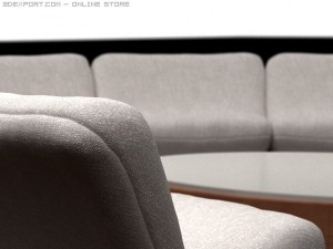 living room set 3D 모델