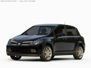 nissan tiida 3D Модель