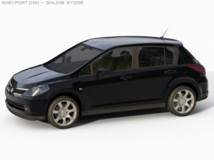 nissan tiida 3D Модель