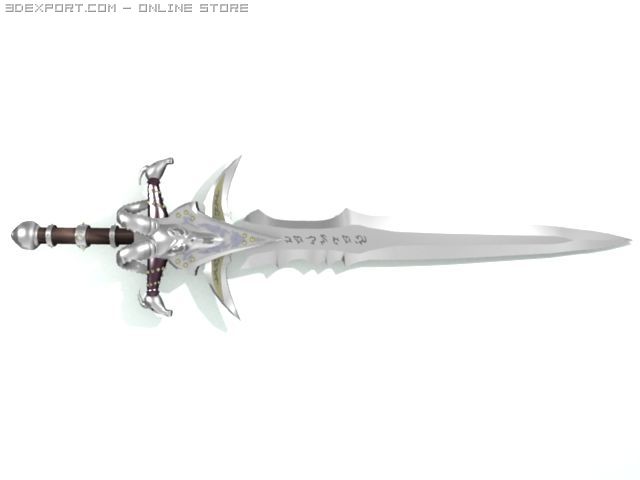 fantasy sword frostmourne 3D Model .c4d .max .obj .3ds .fbx .stl .blend 