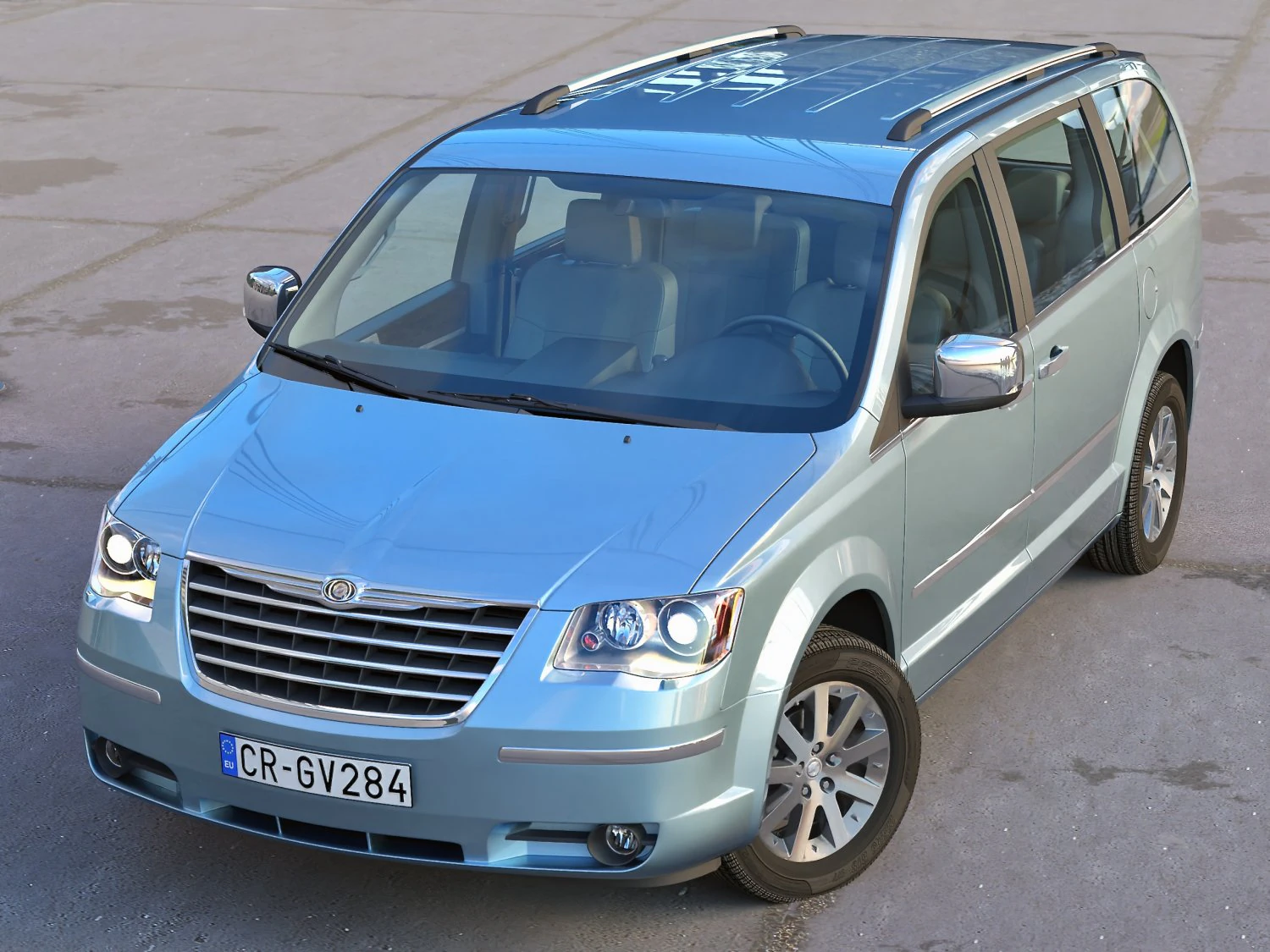 Chrysler grand voyager 2010 3D Model .c4d .max .obj .3ds .fbx .stl .blend