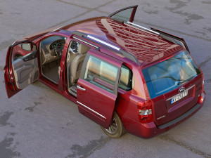 Kia carnival 2011 3D 모델