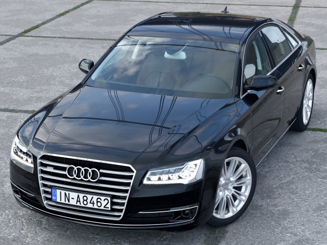 Audi A8 2014 3D Model .c4d .max .obj .3ds .fbx .stl .blend 