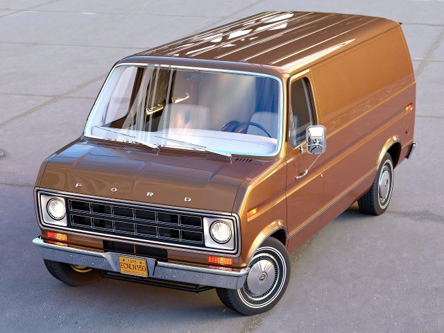 Econoline cargo 1975 3D Модель .c4d .max .obj .3ds .fbx .stl .blend 