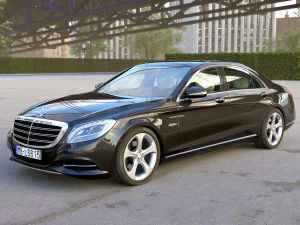 mercedes benz s class lwb 2017 3D Model