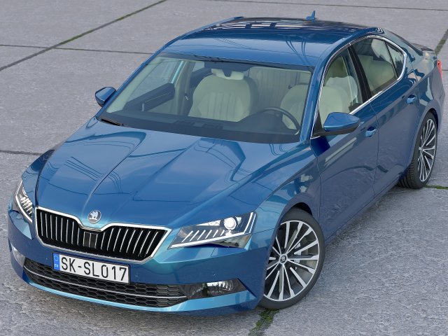 Skoda Superb 2018 Model 3D .c4d .max .obj .3ds .fbx .stl .blend 