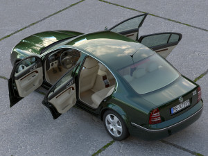 Skoda Superb 2001 3D Model