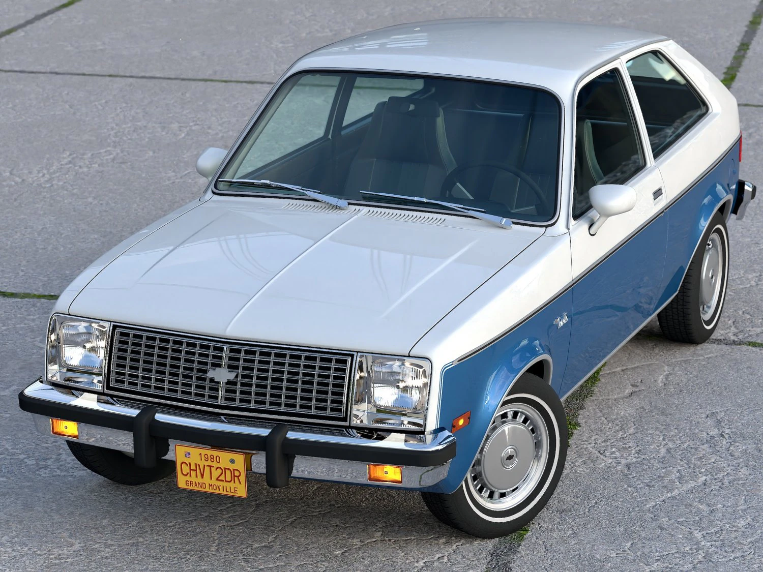 Chevrolet Chevette 2 door 1980 3D Model .c4d .max .obj .3ds .fbx .stl .blend 