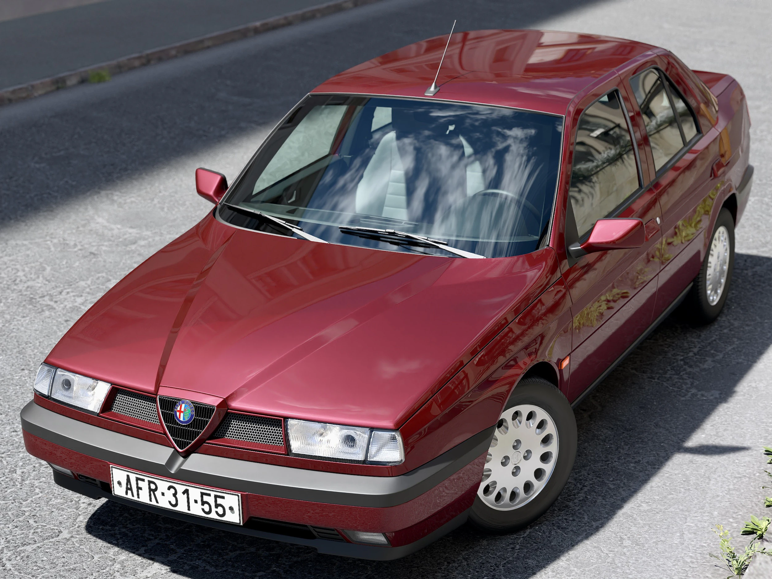 Alfa Romeo 155 1993 3D Model .c4d .max .obj .3ds .fbx .stl .blend 