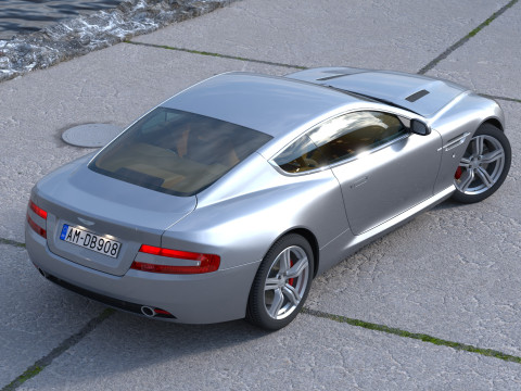 Aston martin db9 2008 3D Model