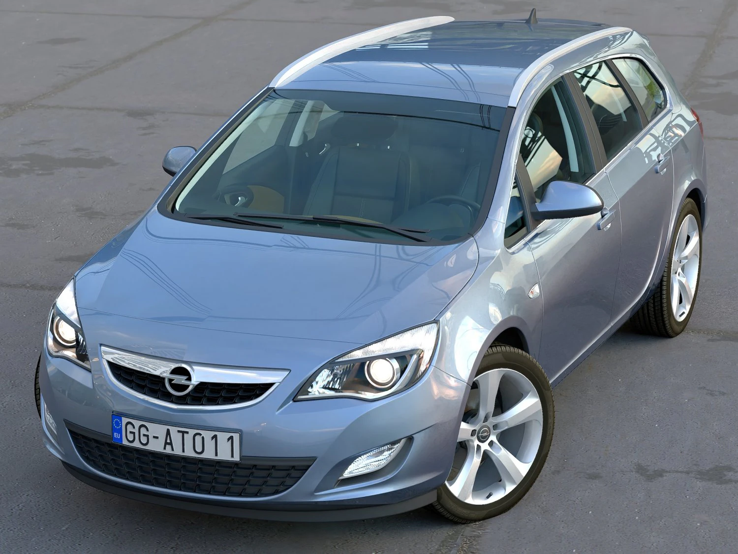 Astra sports tourer 2011 3D Model .c4d .max .obj .3ds .fbx .stl .blend 