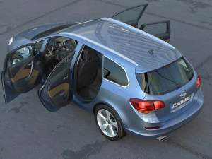 Astra sports tourer 2011 3D Model