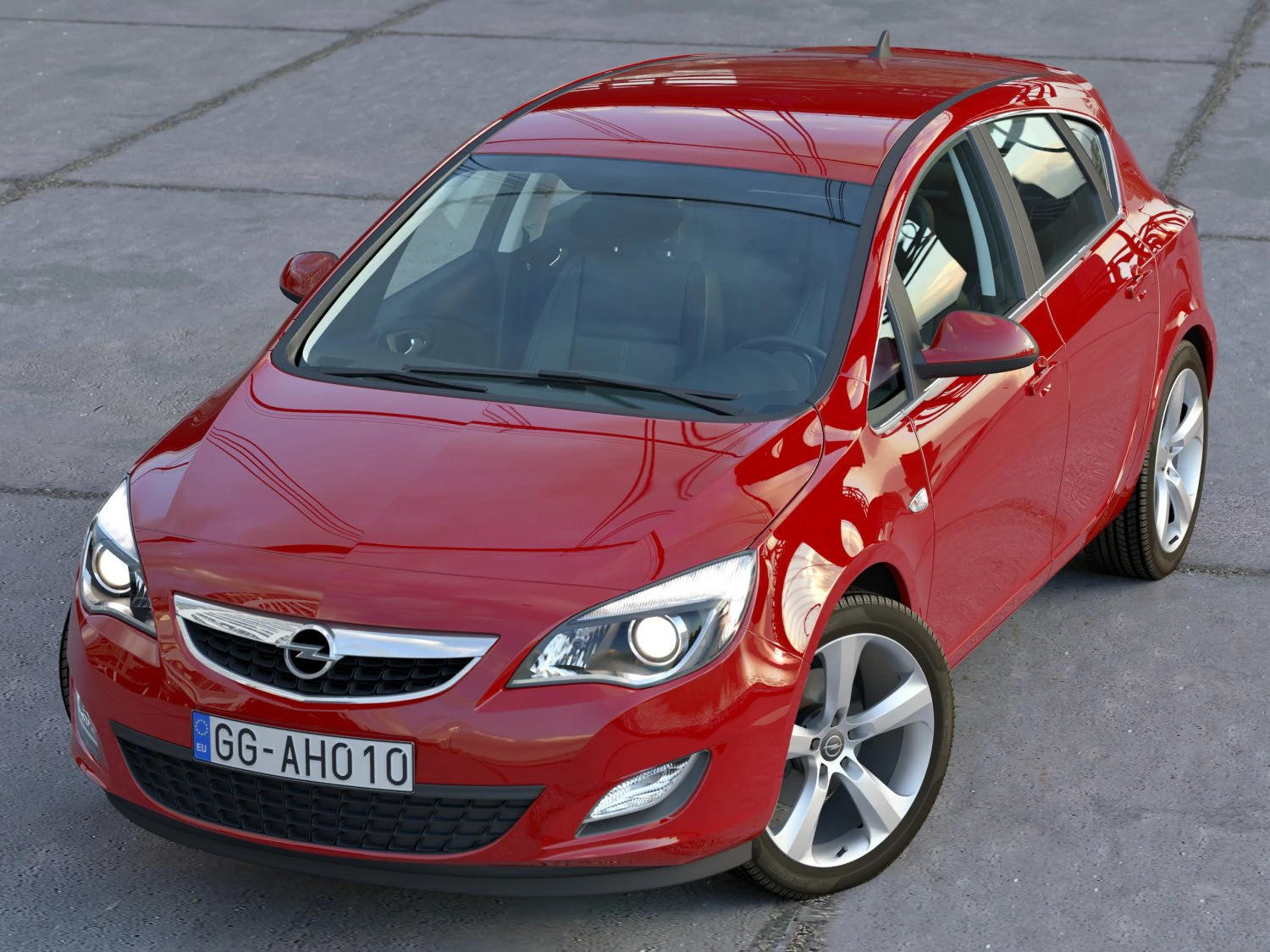 Opel Astra 2010 3D Model .c4d .max .obj .3ds .fbx .stl .blend 