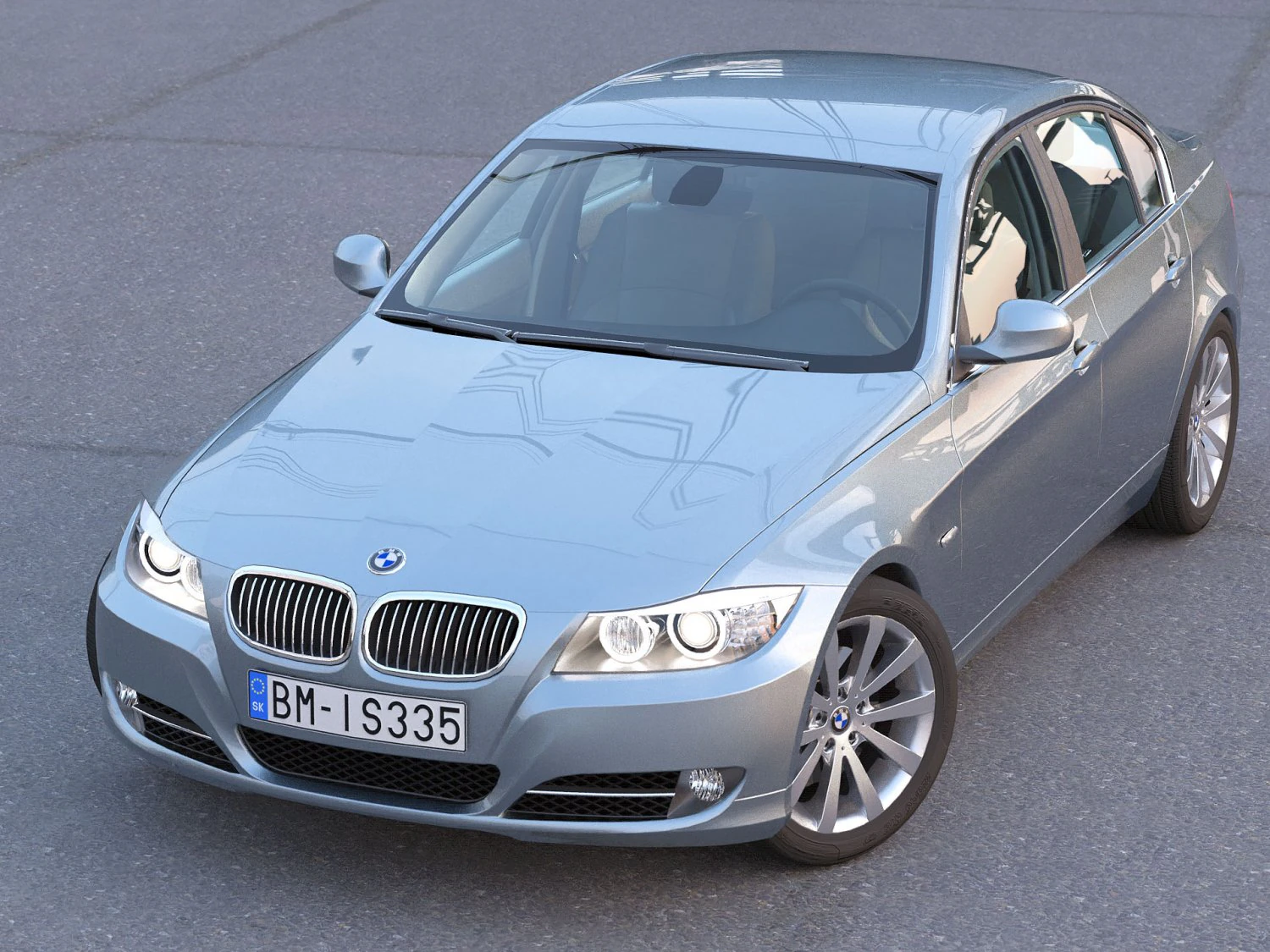 e90 3-series sedan 2009 3D Model .c4d .max .obj .3ds .fbx .stl .blend