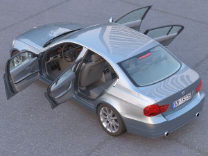 e90 3-series sedan 2009 Modèle 3D